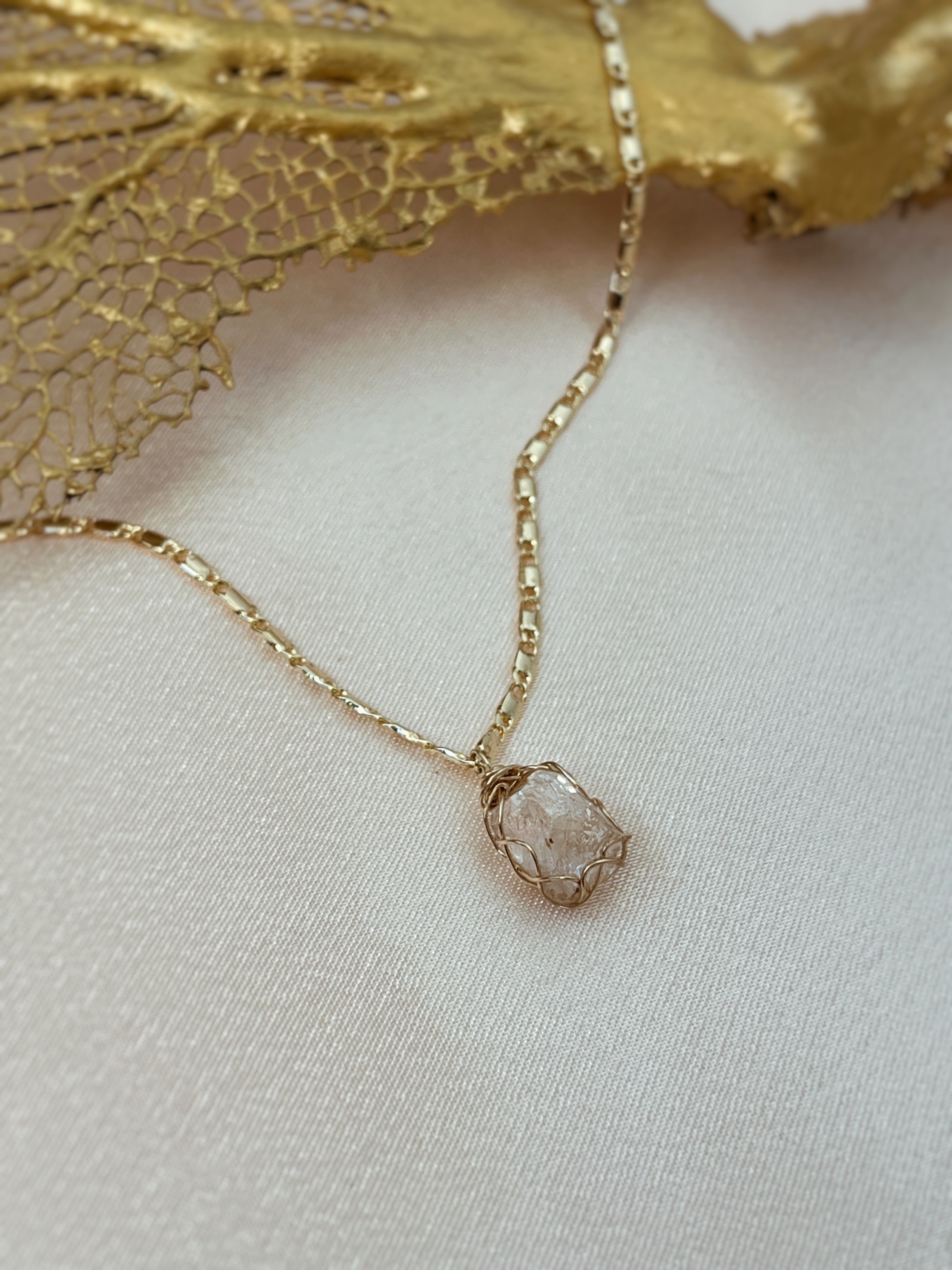 Herkimer diamond necklace