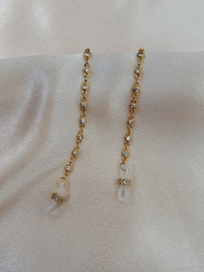 Cubic zirconia sunglass chain