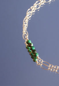 Malachite ankle bracelet