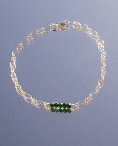 Malachite ankle bracelet