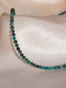 Mini chrysocolla choker