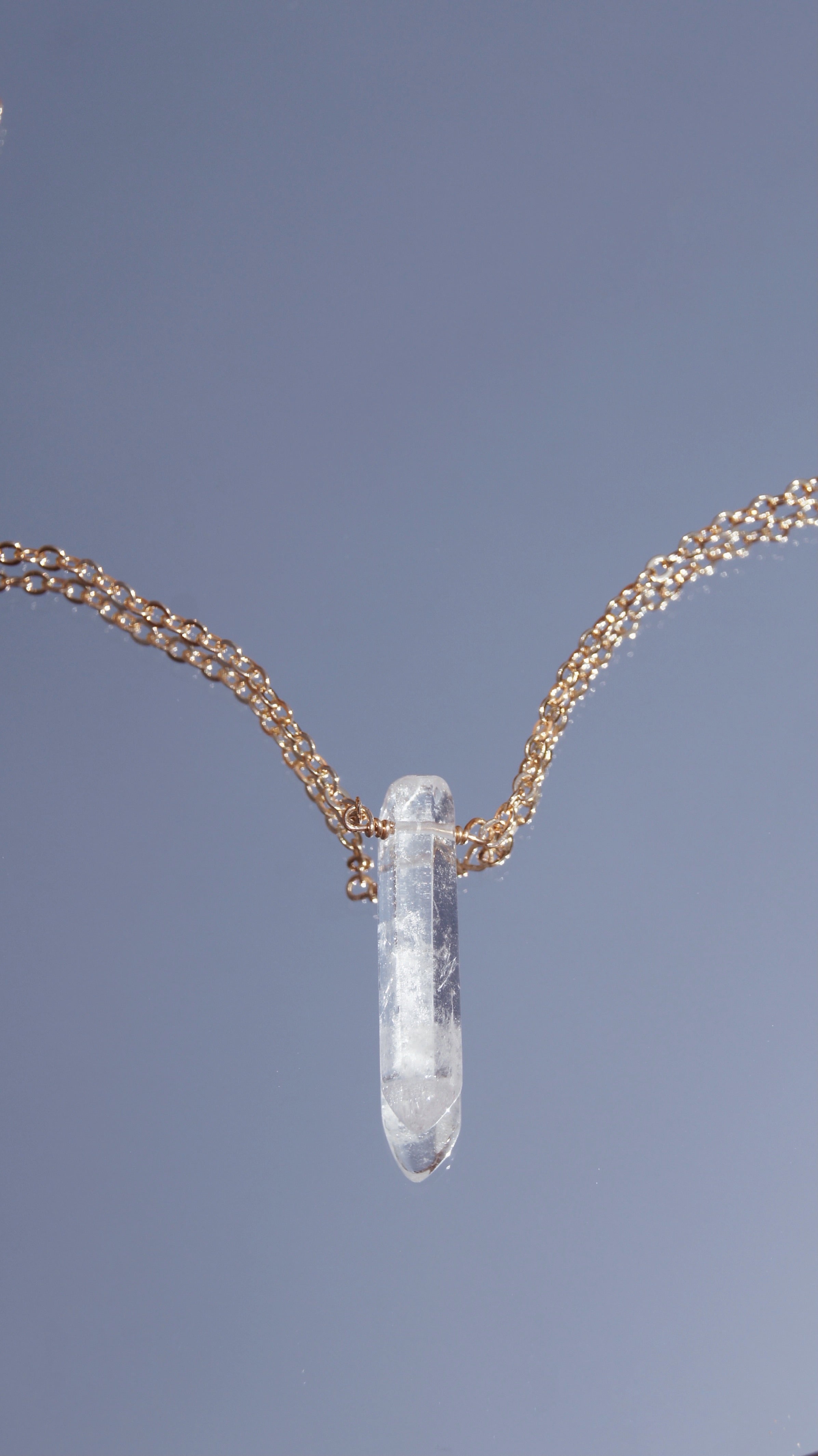 Clear quartz necklace